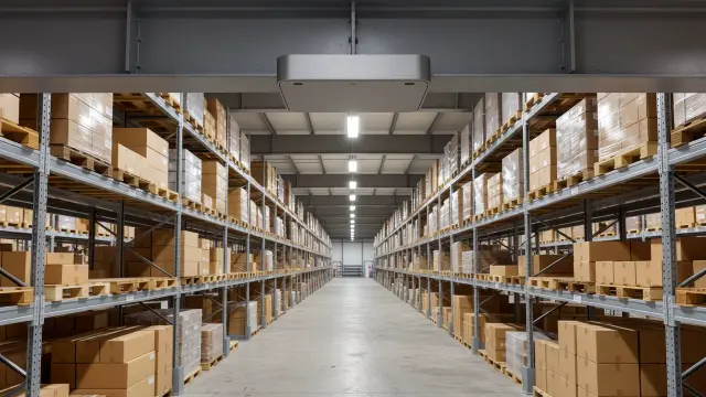 Wi-Fi access point in warehouse-gang