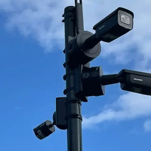 Camera beveiliging - Cameramast met cameras